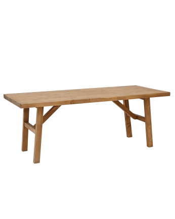 Tavolo da centro in legno massello con finitura naturale