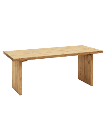 Tavolino in legno massello finitura rovere scuro di 120x60cm