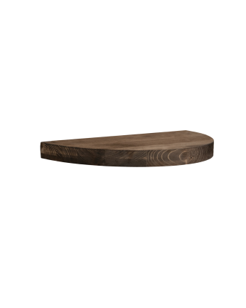 Comodino galleggiante in legno massello color noce di 3,2x40cm