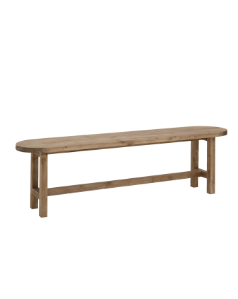 Panchina in legno massello in tonalità di rovere scuro di varie dimensioni