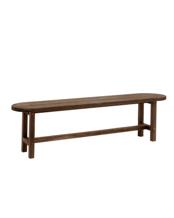 Panchina in legno massello in tonalità noce di varie dimensioni