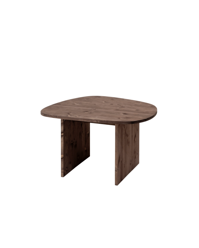 Tavolino da salotto in legno massello color noce di varie dimensioni
