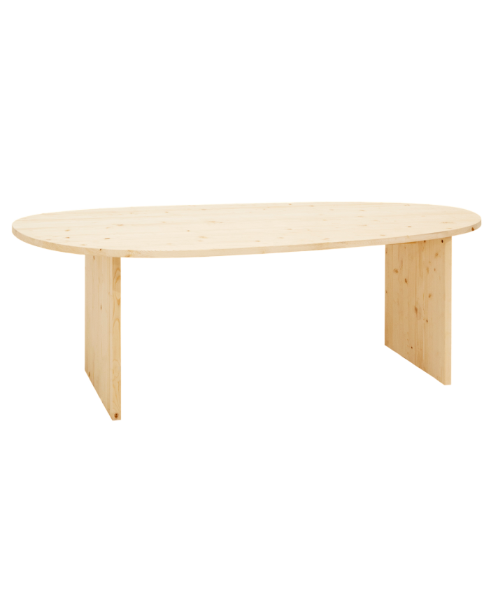 Tavolo da pranzo in legno massello in tonalità naturale di varie dimensioni