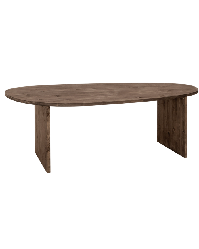 Tavolo da pranzo in legno massello in tonalità di noce di varie dimensioni