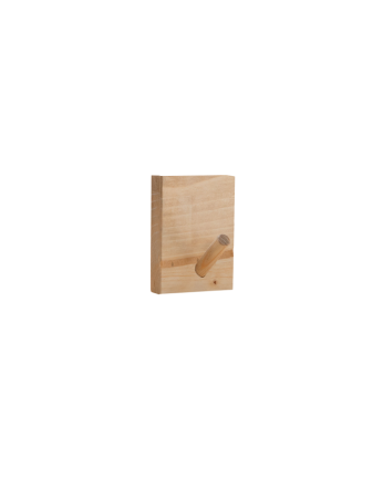 Appendiabiti da parete in legno massello in tonalità quercia media di 8x6cm.