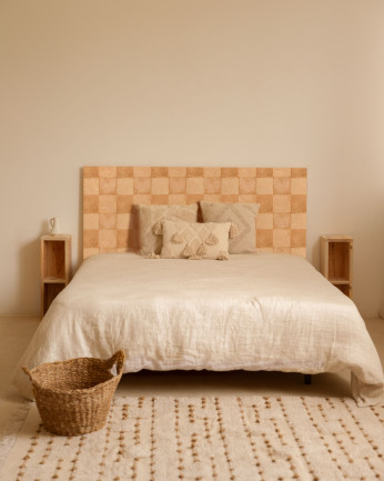 Testata del letto in legno massello con stampa di varie misure