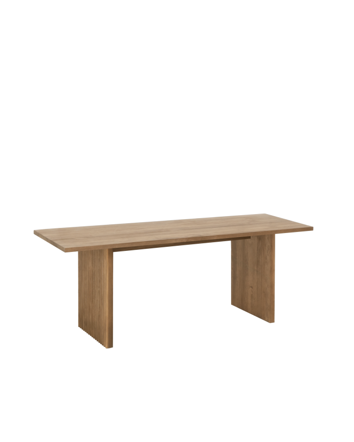 Tavolino da centro in legno massello in tonalità rovere scuro di 120cm