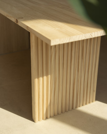 Panchina in legno massello di rovere medio di 120cm
