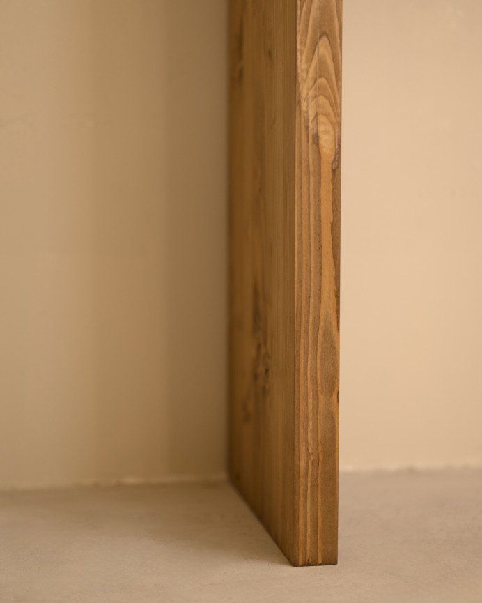 Console in legno massello in tonalità di quercia scura di 120x80cm