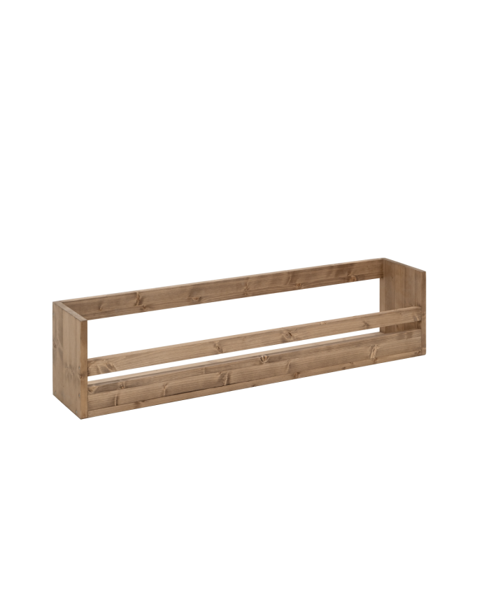 Scaffale portascarpe in legno massello in tonalità di rovere scuro di varie misure