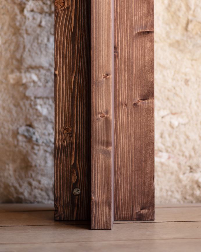 Consolle in legno massello in tonalità noce 120x80cm
