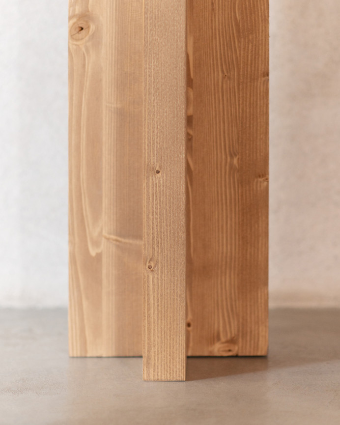 Consolle in legno massello in tonalità rovere scuro 120x80cm