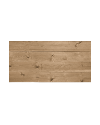 Testata di letto in legno massello in tonalità di rovere scuro di varie misure
