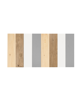 Testata di letto in legno massello combinata in diversi toni e di varie misure