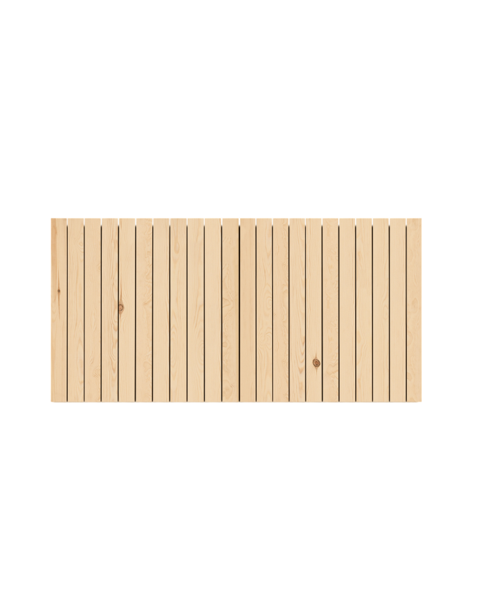 Testata di letto in legno massello in tonalità naturale di varie misure