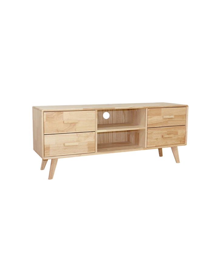 Mobile TV in legno massello colore naturale 48x120cm