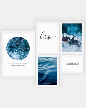 Pack di 5 stampe Wild Sea