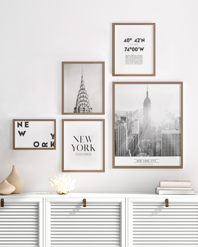 Pacchetto di 5 laminati New York City