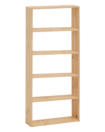 Scaffalatura in legno massello tonalità rovere medio diverse misure