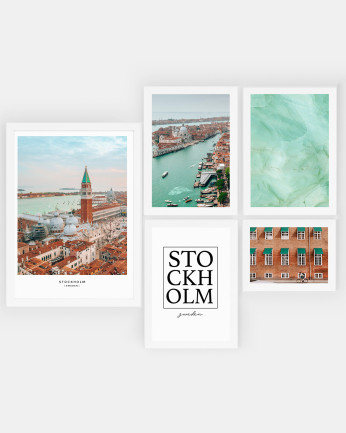 Pack di 5 stampe Stockholm