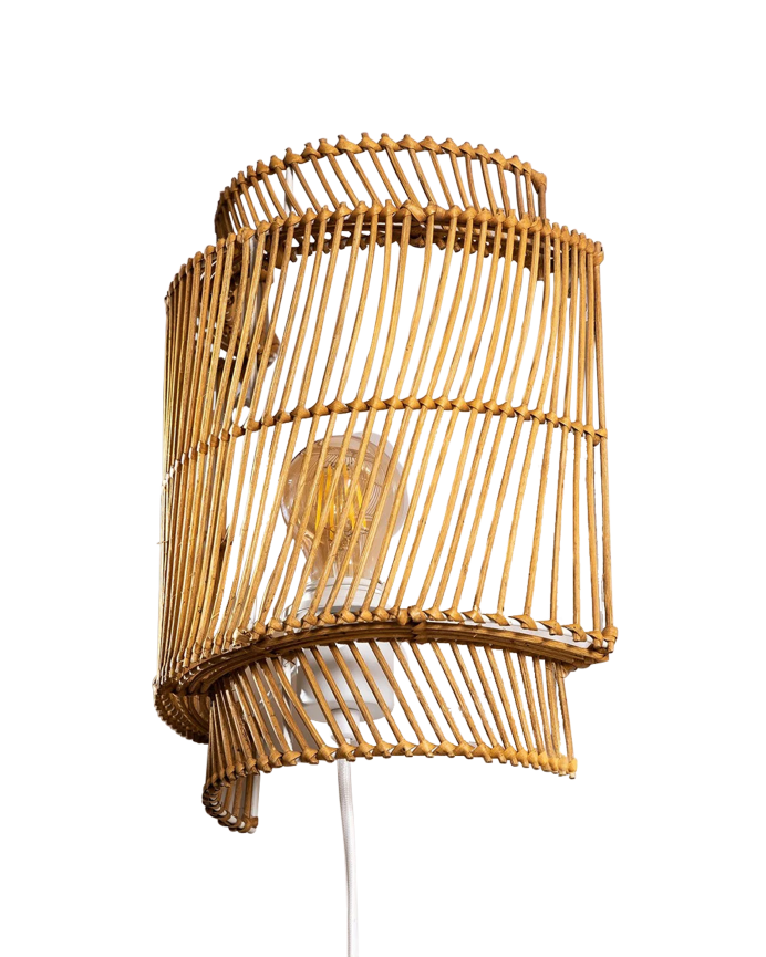 Lampada da parete in rattan di Ø25 cm