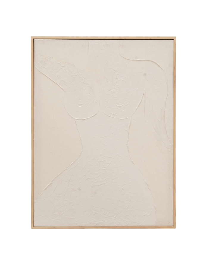 Quadro beige decorativo su tela di cotone con telaio in legno dipinto a mano con pittura ad olio in varie misure