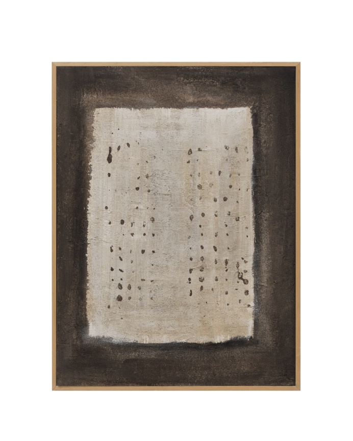 Quadro nero e bianco decorativo su cotone con telaio in legno dipinto a mano con pittura a olio di varie misure