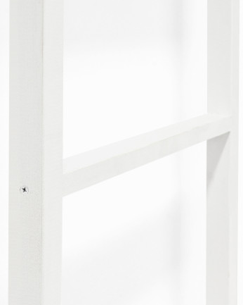 Porta asciugamani in legno massello bianco 100x50cm