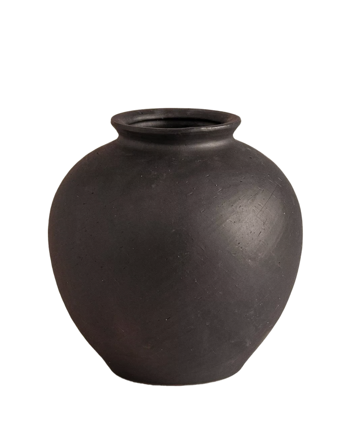 Vaso decorativo in ceramica nero 22,5cm