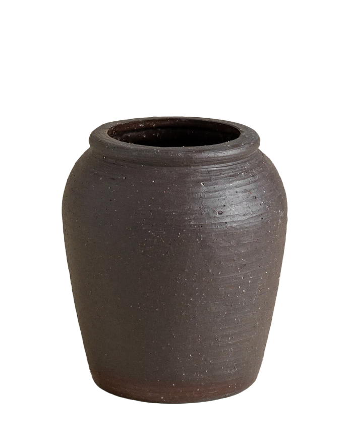 Vaso decorativo in ceramica nero 19cm