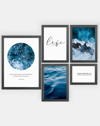 Pack di 5 stampe Wild Sea