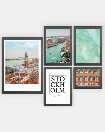 Pack di 5 stampe Stockholm