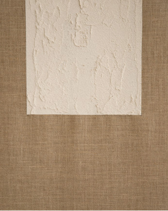 Quadro beige e bianco decorativo su tela di lino con telaio in legno dipinto a mano con pittura ad olio in varie misure