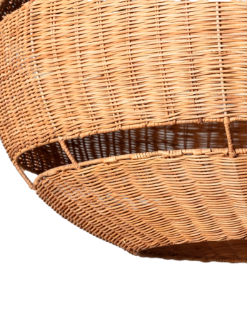 Lampadario in rattan beige Ø80cm