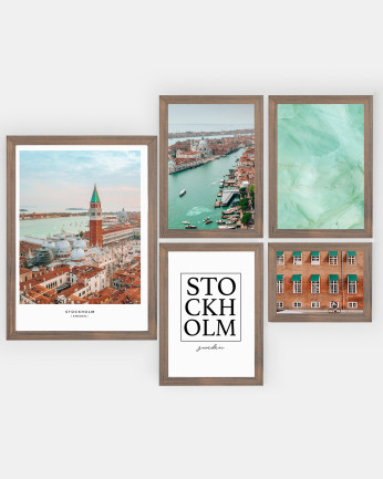 Pack di 5 stampe Stockholm