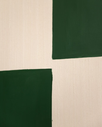 Quadro verde e bianco decorativo su tela di cotone con telaio in legno dipinto a mano con pittura ad olio in varie misure