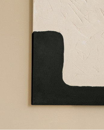 Quadro bianco e nero decorativo su cotone con telaio in legno dipinto a mano con pittura ad olio in varie dimensioni