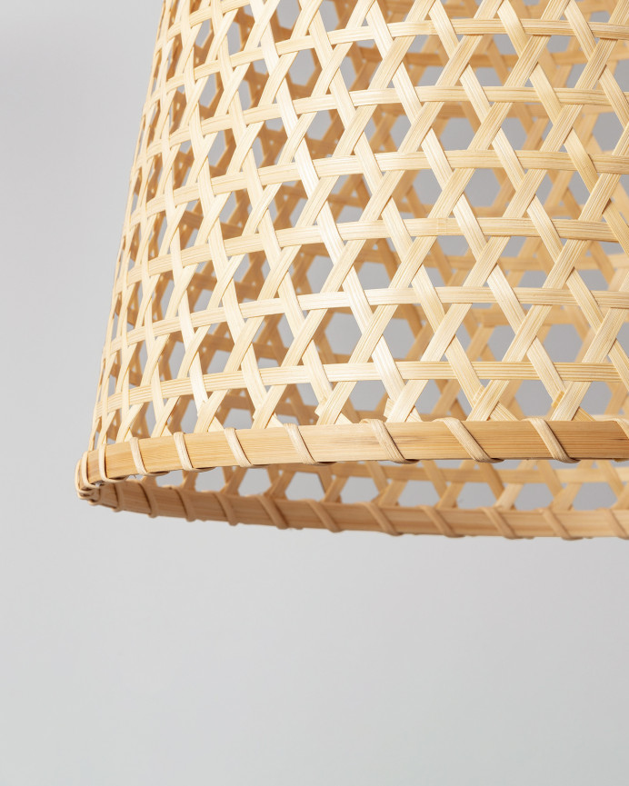 Lampada da soffitto in fibre naturali di rattan 31x182cm