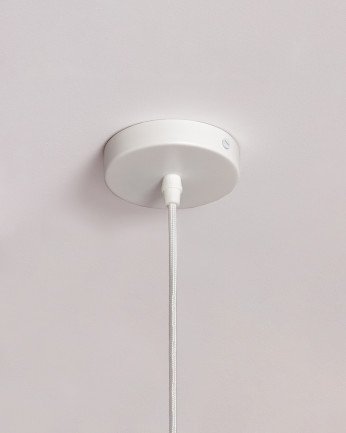 Lampada da soffitto in fibra di vimini naturale di colore naturale 60x50cm