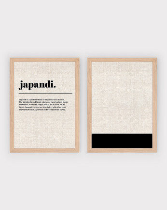 Pack di 2 stampe Japandi