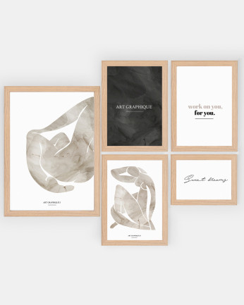 Pack di 5 stampe Work For You