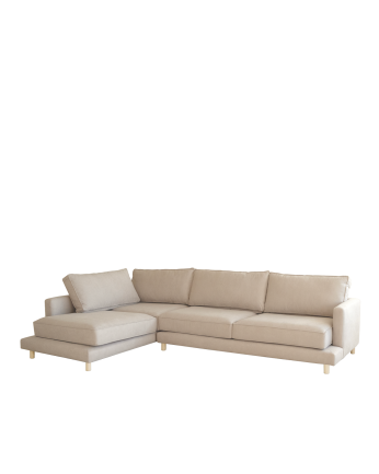 Divano con chaise longue colore beige varie misure