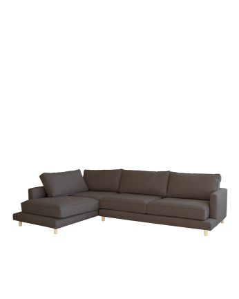 Divano con chaise longue colore grigio scuro diverse misure