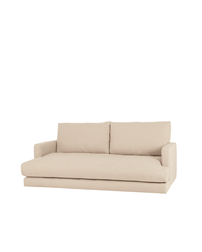 Divano dritto color beige di 215 cm