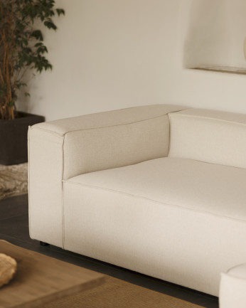 Divano con chaise longue colore bianco rovinato di varie misure