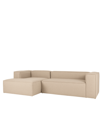 Divano con chaise longue colore beige di varie misure