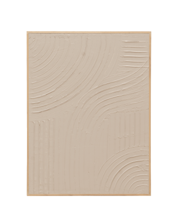 Quadro beige decorativo su tela di cotone con telaio in legno dipinto a mano con pittura ad olio in diverse misure