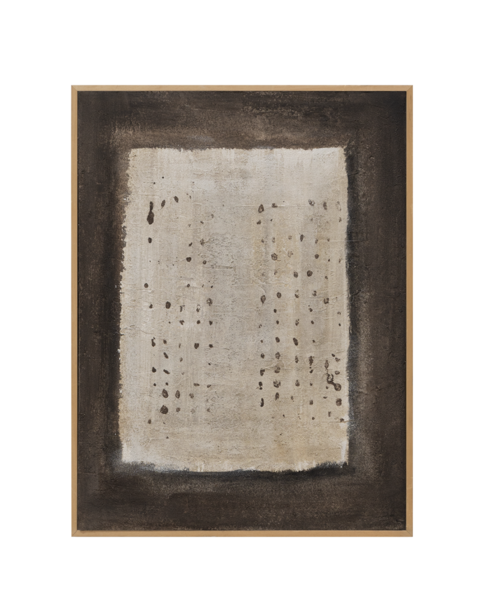 Quadro nero e bianco decorativo su cotone con telaio in legno dipinto a mano con pittura a olio di varie misure