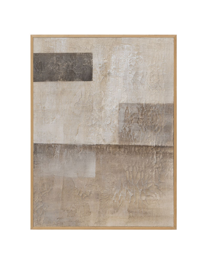 Quadro grigio decorativo su tela di cotone con telaio in legno dipinto a mano con pittura ad olio di varie misure.