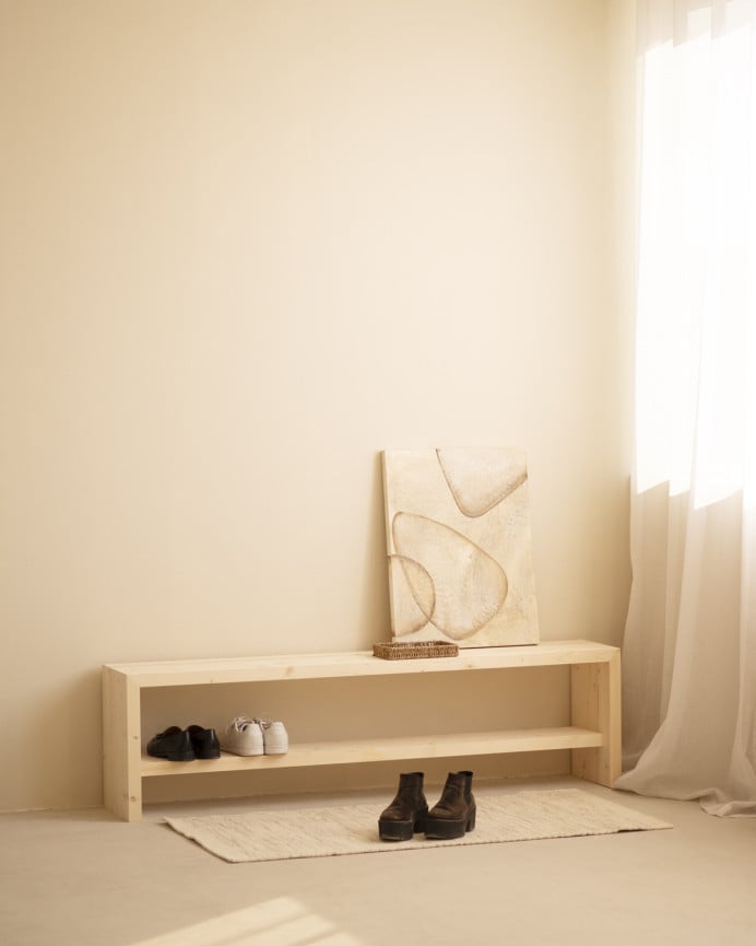 Quadro beige decorativo su tela di cotone con telaio di legno dipinto a mano con pittura ad olio di varie dimensioni